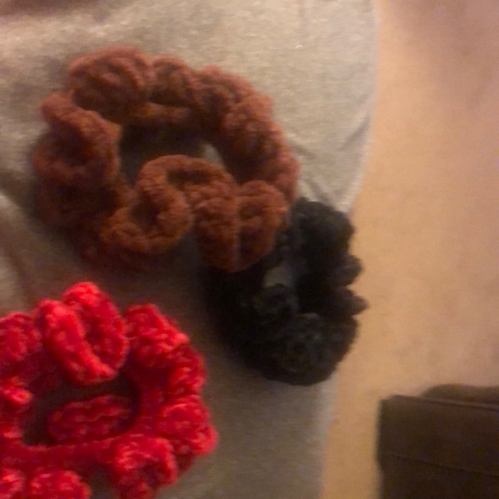 Handmade velvet scrunchies